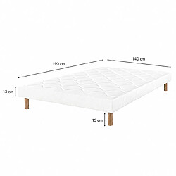 Acheter LUXURY LITERIE Ensemble matelas Visco+, sommier blanc