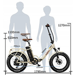 Vélo Électrique Pliable ONESPORT OT16 MAX 48V18Ah 100km Shimano 7V Freins Hydrauliques pas cher