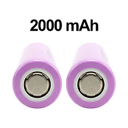 Avizar Lot de 2 Batteries Lithium Rechargeable 3.7V 2000mAh Compacte Électronique Rose pas cher
