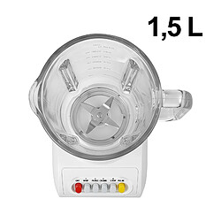 Avizar Blender Électrique 400W 1.5L Design Compact Mixage Rapide Blanc pas cher
