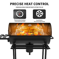 Avis TEENO chariot BBQ bois, grill XXL charbon avec couvercle, thermomètre, cendrier