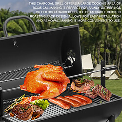 Acheter TEENO Grand barbecue, charbon de bois, avec grille à poulet, gants, clip