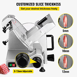 Acheter VEVOR Trancheuse Électrique Trancheuse à Jambon 203 mm 350-400 tr/min en Inox