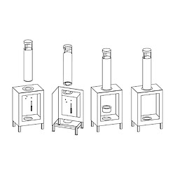 Gmt Cheminée bioéthanol Kozen noire sur pied – design moderne pour intérieur et extérieur pas cher