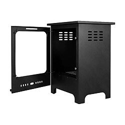 Acheter Gmt Cheminée bioéthanol Koza Mini noire avec verre – design moderne pour intérieur et extérieur