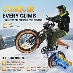 Avis LIZIFLY Vélo électrique - M20 - Moteur 1500W - Batterie 48V 18.2Ah - Autonomie 100km