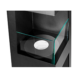 Gmt Cheminée bioéthanol Pyramid Garden noire avec verre – design moderne pour jardin et terrass pas cher