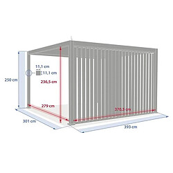 Avis Persienne verticale pour pergola Evora côté 4 m Argile - Hespéride