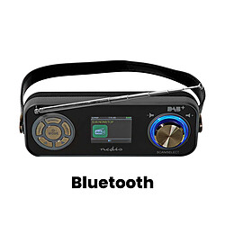 Nedis Radio de Table avec Bluetooth, USB, Réveil et Écran Couleur DAB+ / FM Noir pas cher