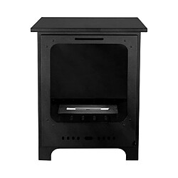Gmt Cheminée bioéthanol Koza Mini noire avec verre – design moderne pour intérieur et extérieur pas cher