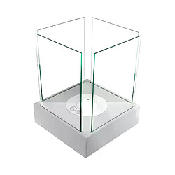 Acheter Gmt Cheminée bioéthanol Sunset Garden Mini grise avec verre – design compact pour jardin et ter