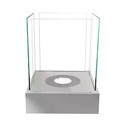 Avis Gmt Cheminée bioéthanol Sunset Garden Mini grise avec verre – design compact pour jardin et ter