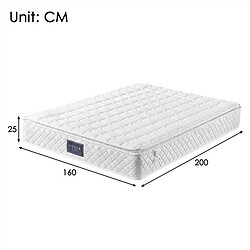 Avis modfu Lit coffre 160x200 cm, avec LED, tête de lit, en cuir synthétique, blanc, matelas inclus