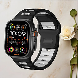 Avis INF Bracelet élégant en silicone pour Apple Watch 42/44/45/46/49mm Black&White