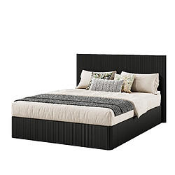 Acheter modfu Lit coffre 160x200 cm, avec tête de lit et système hydraulique, noir