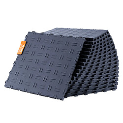 VEVOR Dalles Revêtement de Sol Garages Imbriqués PP Lot de 25 305x305 mm Gris 