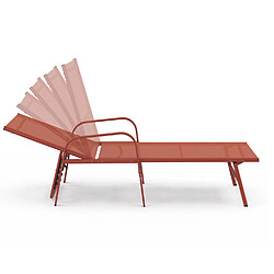 Avis Idmarket Transats FIDJI terracotta