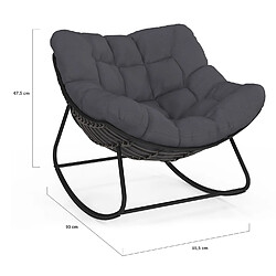 Idmarket FAUTEUIL BASCULE LOA GRIS pas cher