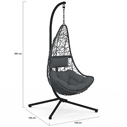Acheter Idmarket FAUTEUIL SUSPENDU GRIS