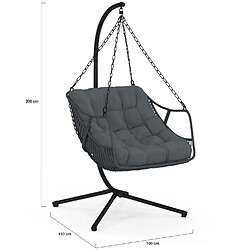 Acheter Idmarket FAUTEUIL RELAX SUSPENDU GRIS