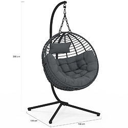 Acheter Idmarket Fauteuil rond sus gris