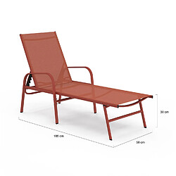 Acheter Idmarket Transats FIDJI terracotta