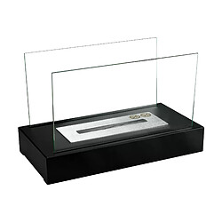 Avis Gmt Cheminée bioéthanol Glow noire avec verre – design compact pour intérieur et extérieur