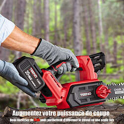 Avis TEENO Tronçonneuse 12 pouces sans fil brushless 1200W, 2x4Ah, graissage auto