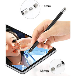 INF Stylet capacitif universel à double pointe pour iPad/Smartphones/Tablettes Black pas cher