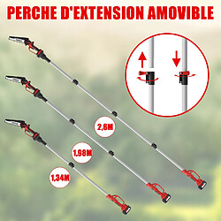 TEENO tronçonneuse électrique 2en1, perche télescopique 180°, 6 pouces, 2x4.0Ah pas cher
