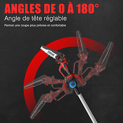 Acheter TEENO tronçonneuse électrique 2en1, perche télescopique 180°, 6 pouces, 2x4.0Ah