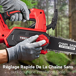 TEENO Tronçonneuse 12 pouces sans fil brushless 1200W, 2x4Ah, graissage auto pas cher