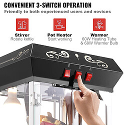 VEVOR Machine à Pop Corn Électrique de Comptoir 850 W 227 g 48 Tasses Noir pas cher