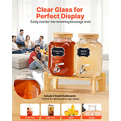 Acheter VEVOR Distributeur de Boissons 3,8 L 2PCs en Verre avec Support pour Café