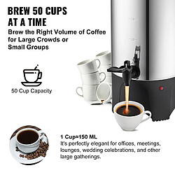 Avis VEVOR Percolateur à Café Distributeur de Boissons Chaudes 7,4 L 50 Tasses Inox
