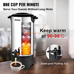 Acheter VEVOR Percolateur à Café Distributeur de Boissons Chaudes 7,4 L 50 Tasses Inox
