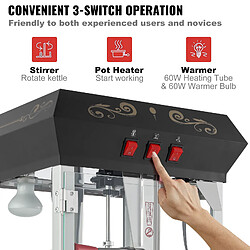 VEVOR Machine à Pop-corn avec Chariot Électrique 850 W 227 g 48 Tasses Noir pas cher