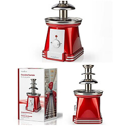 Avis Fontaine à chocolat - NEDIS - 90W - 3 niveaux - Rouge-Blanc - Maintien au chaud