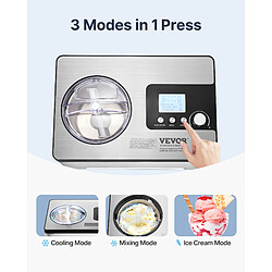Acheter VEVOR 2L Sorbetière Automatique Turbine à Glace Sorbets Yaourts Crème Glacée