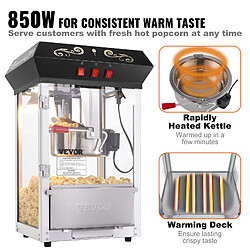 Acheter VEVOR Machine à Pop Corn Électrique de Comptoir 850 W 227 g 48 Tasses Noir