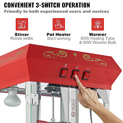 VEVOR Machine à Pop-corn avec Chariot Électrique 850 W 227 g 48 Tasses Rouge pas cher