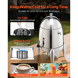 Acheter VEVOR Distributeur de Boissons Fontaine à Eau Chaud et Froid en Inox 12 L