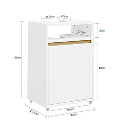 Avis SoBuy Armoire sous-lavabo push-pull blanc 40x36x60 cm BZR222-W