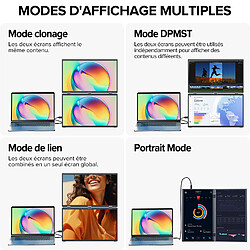 Double moniteur portable UPERFECT 15,6" – Écran IPS FHD 1920 × 1080, 60 Hz, USB-C et mini H pas cher