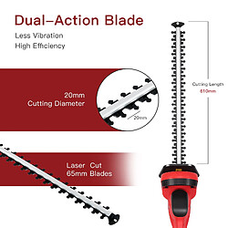 Avis TEENO Taille-haie électrique 710 W, longueur de lame 610 mm, 1800 tr/min