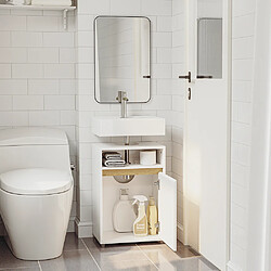 Acheter SoBuy Armoire sous-lavabo push-pull blanc 40x36x60 cm BZR222-W