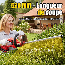 Avis TEENO Taille-Haies sans fil 20V, 1 Batterie 4000mAh, Lame 52cm, Coupe 16mm