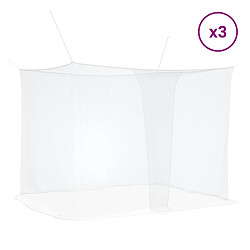 Avis vidaXL Filet anti-moustiques pour lit 156 mailles 3 pcs Blanc