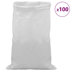 Avis vidaXL Sacs tissés 100 pièces Blanc 70 x 110 cm PP