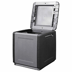 Acheter vidaXL Boîte de rangement de jardin 54x53x57 cm 130 L Gris foncé noir
